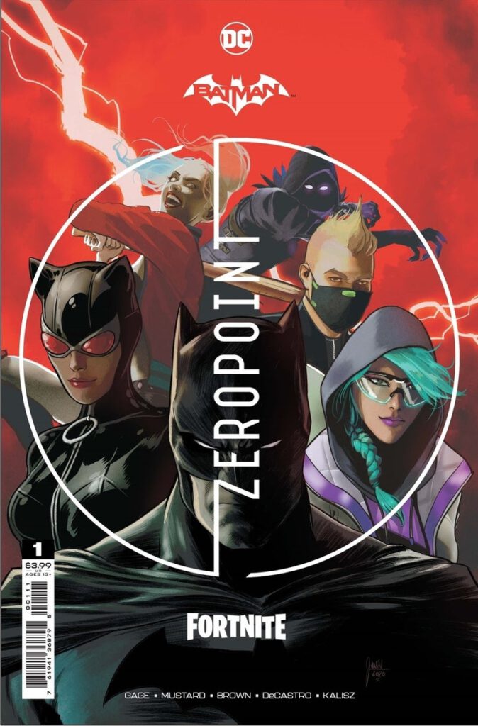 Capa da HQ Zeropoint, crossover entre Batman e Fortnite