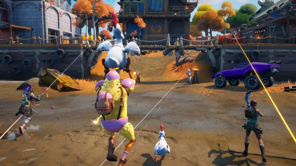 Screenshot de partida do jogo Fortnite