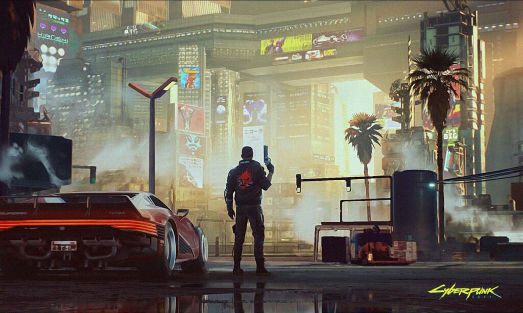 Imagem promocional do jogo Cyberpunk 2077