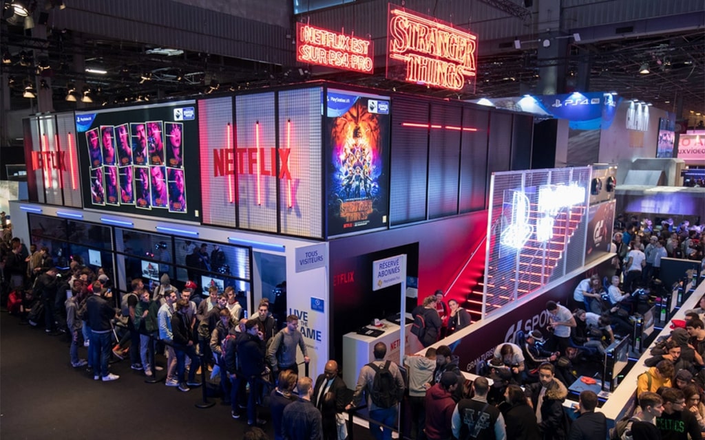 stand da Netflix na Paris Game Week, um dos principais eventos de games no mundo