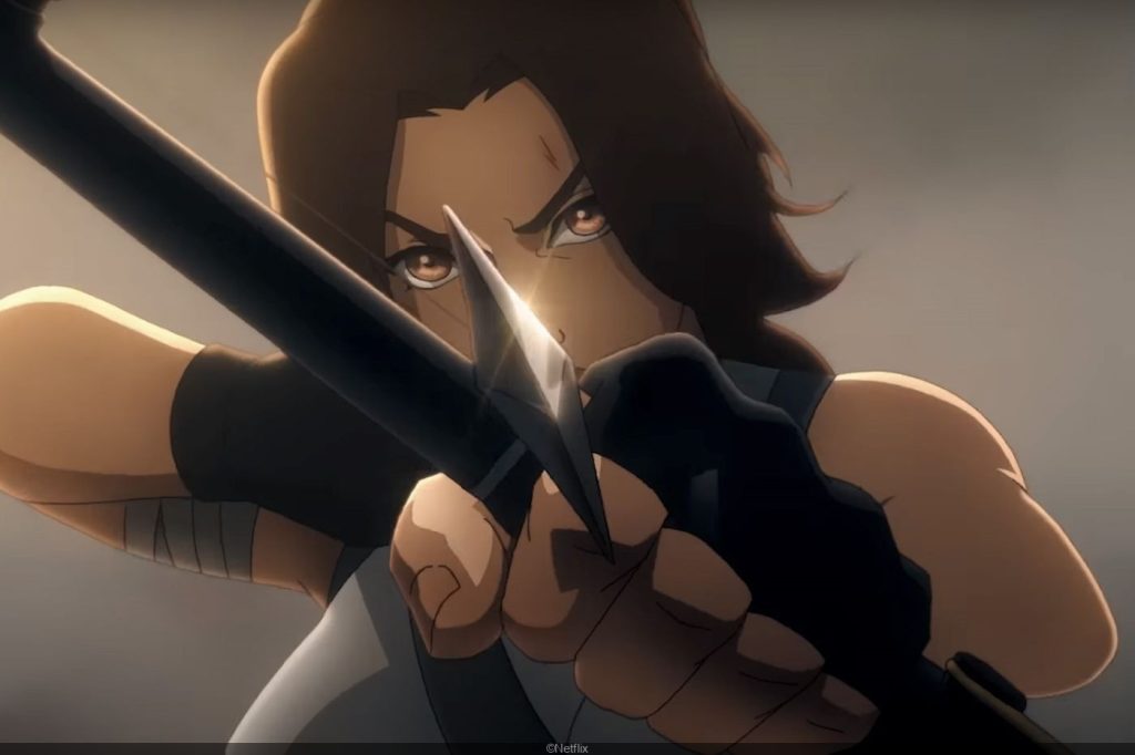 Cena da série de jogo Tomb Raider pela Netflix