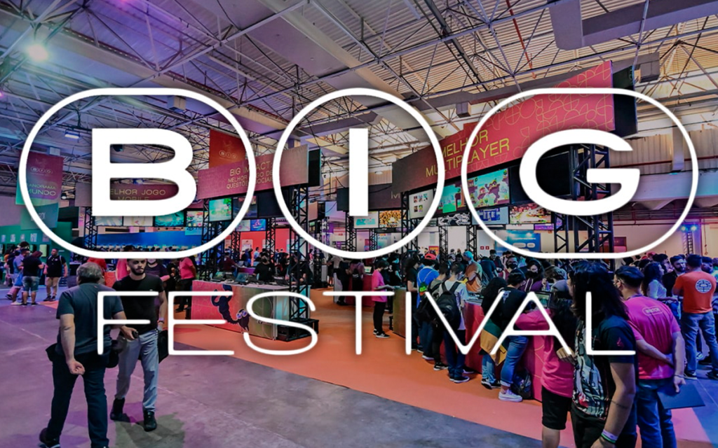 Imagem de anúncio da Big Festival, um dos principais eventos de games da América Latina.