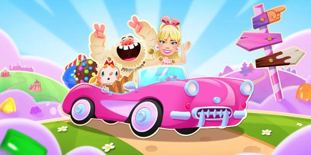 Ação promocional do jogo Candy Crush com a Barbie