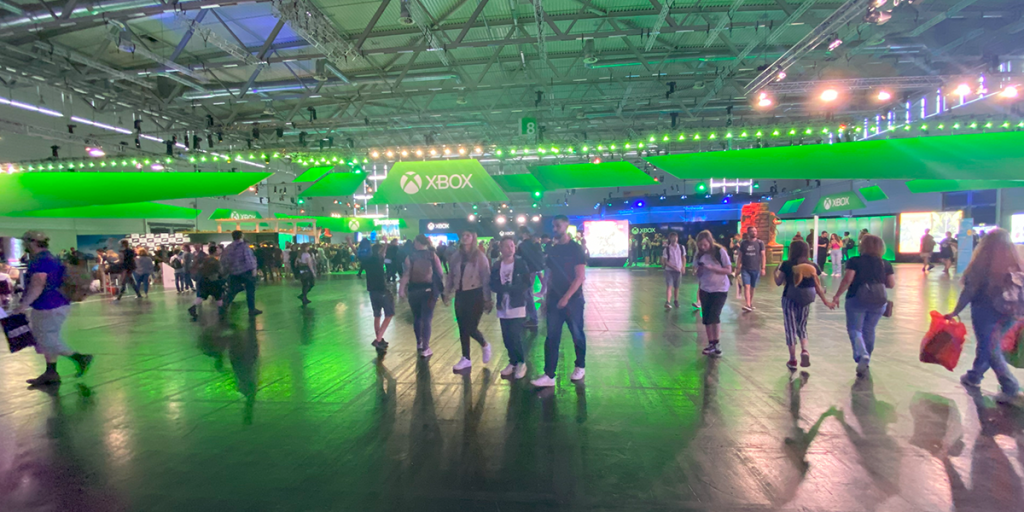 área da Xbox na Gamescom 2023